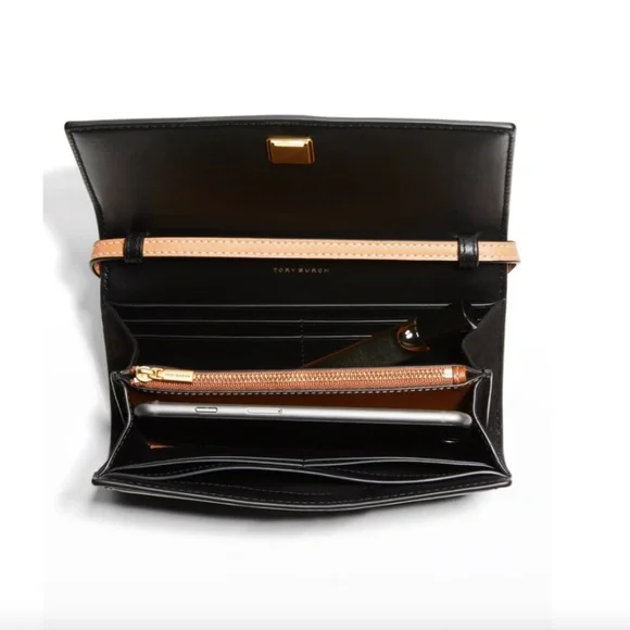 Tory Burch T Monogram Patent Leather Wallet