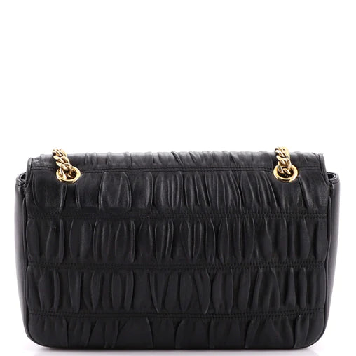 Prada Chain Flap Shoulder Bag Nappa Gaufre Medium