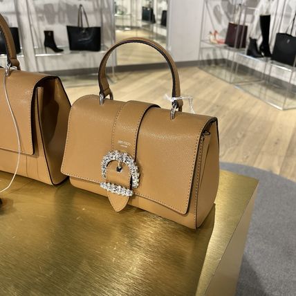 Jimmy Choo | Casual Style 2WAY Plain Leather Party Style With Jewels