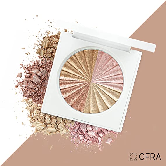 Ofra Cosmetics All of the Lights Highlighter - 4-in-1 Highlighter Makeup Palette for Cheeks, Nose, Eyes - Liquid to Baked Powder, Highly-Pigmented, Vegan Formula - Buttery Smooth, Long-Lasting - 10g