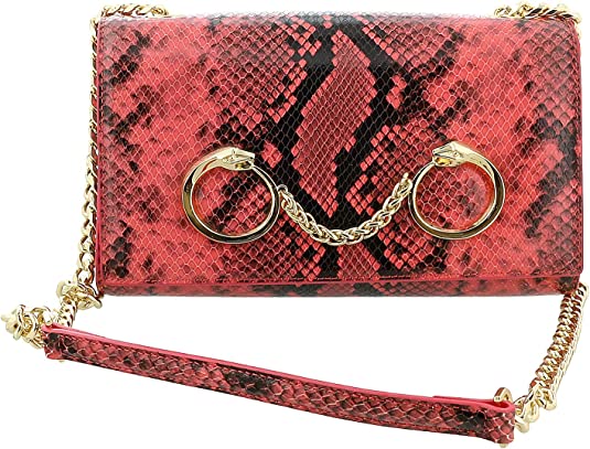 ROBERTO CAVALLI Snakeskin Millie Deluxe Clutch/Shoulder Bag for womens