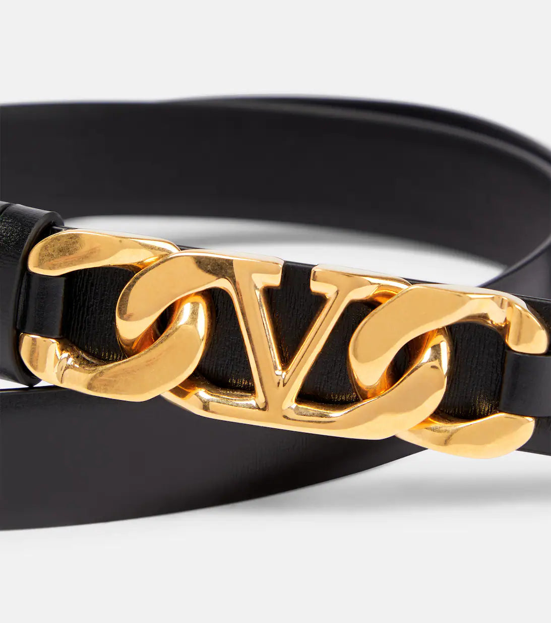 Valentino Garavani VLOGO LEATHER BELT