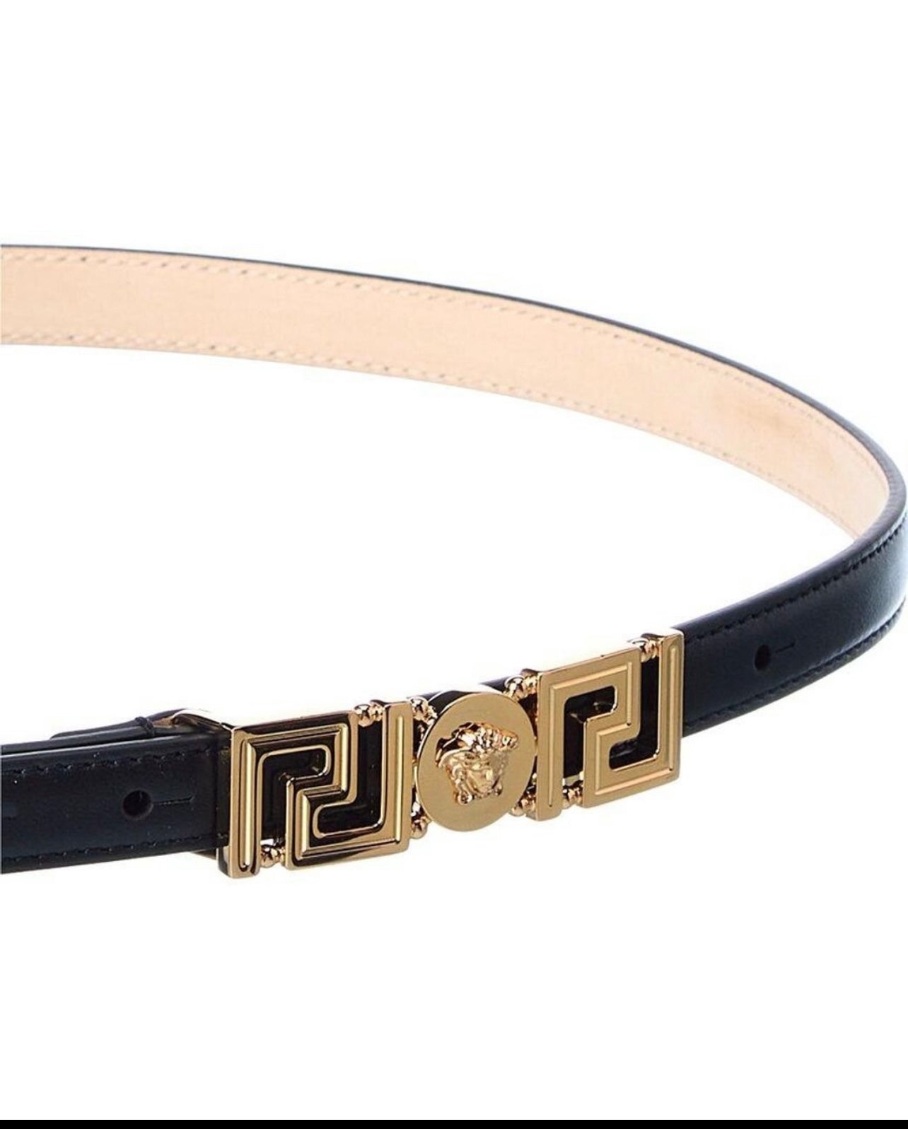 Versace white belt