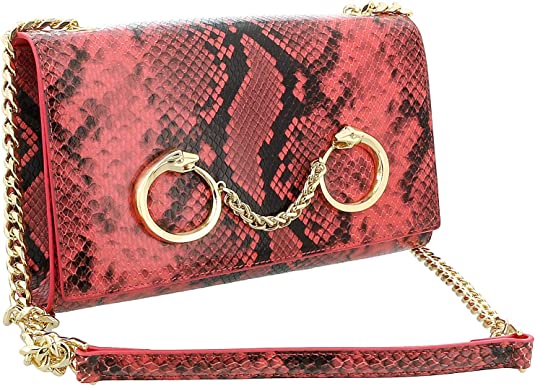 ROBERTO CAVALLI Snakeskin Millie Deluxe Clutch/Shoulder Bag for womens