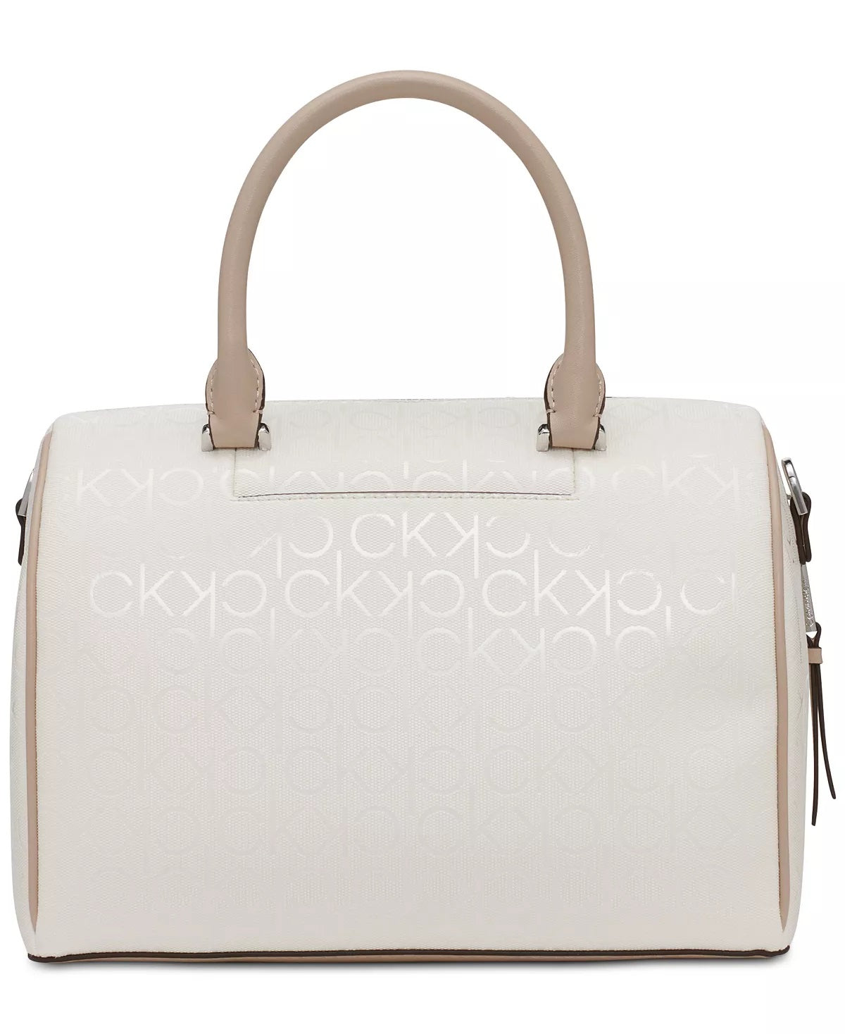CALVIN KLEIN Ashley Top Zip Embossed Signature Floral Satchel