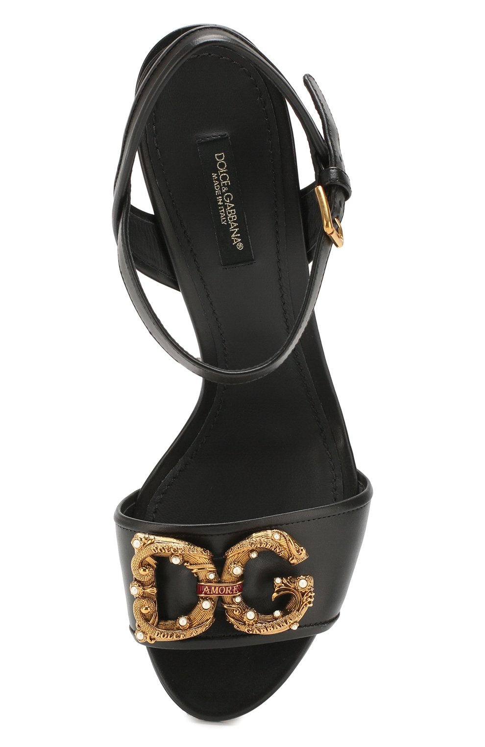Dolce & Gabana DG Amore 95mm Pearl-embellished Sandals