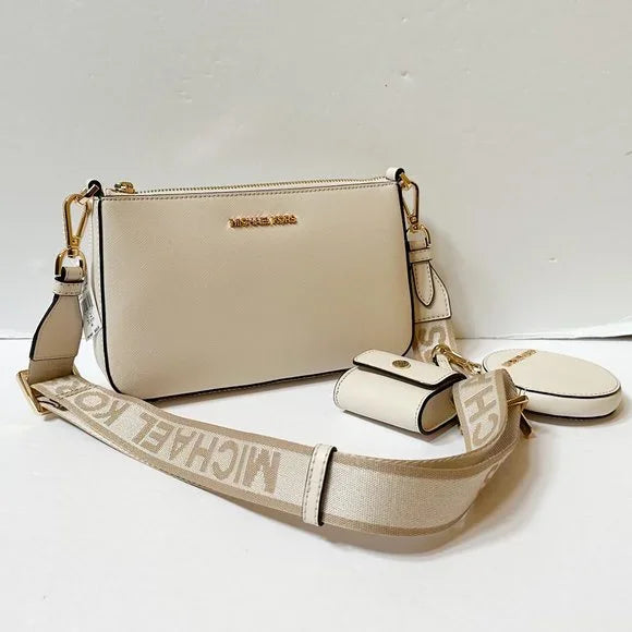 Michael Kors Light Cream Jet Set Crossbody Bag